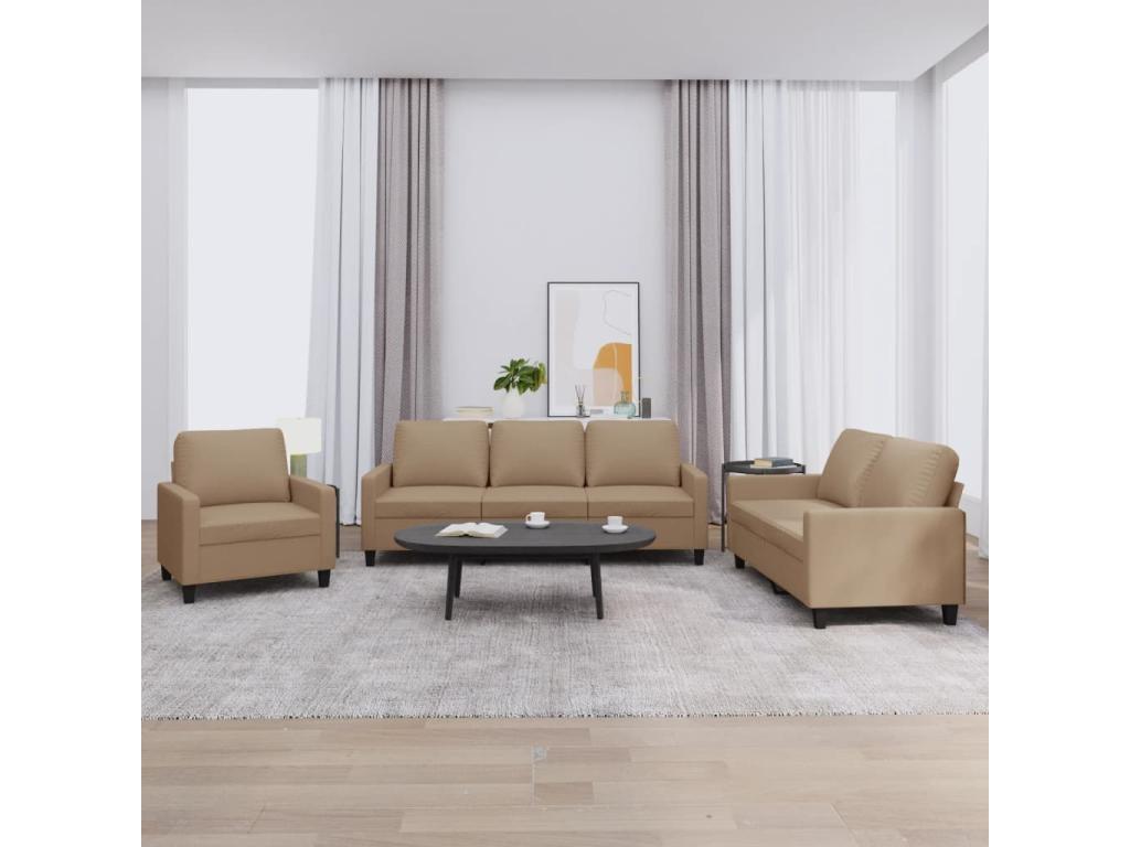 Meubles de maison en similicuir marron