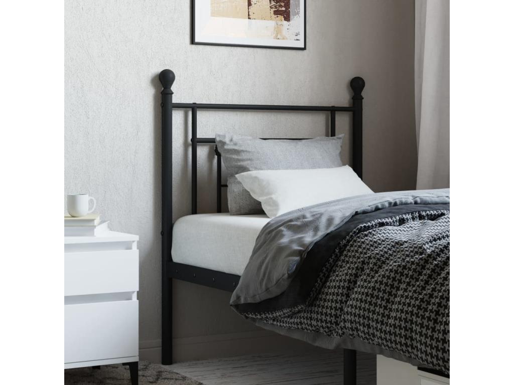 Lit en métal noir