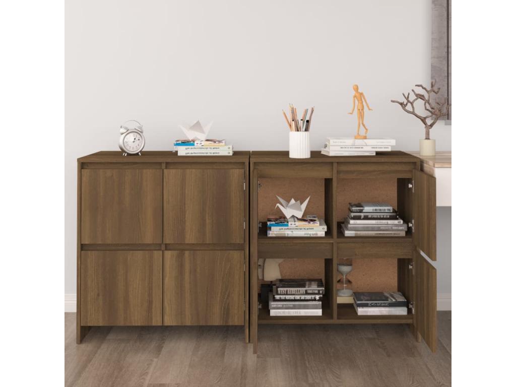 Buffet en chêne brun, 70 x 41 x 75 cm