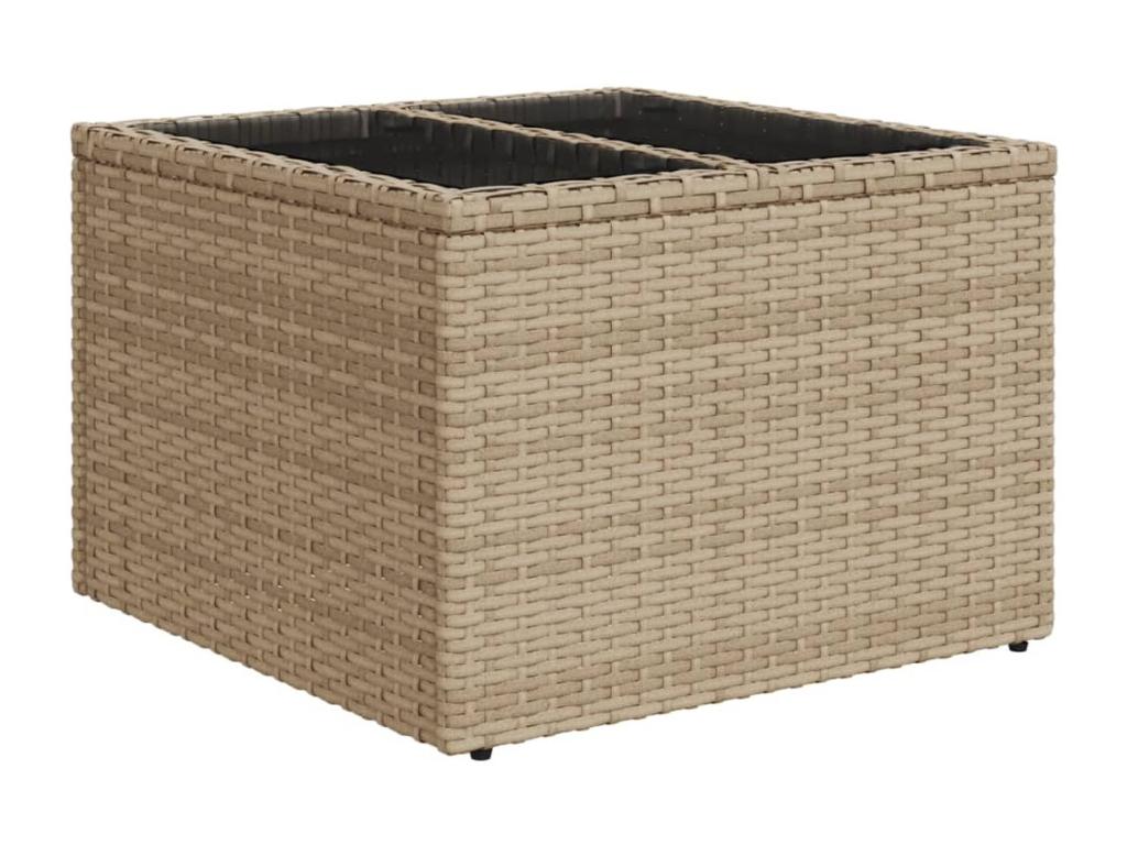 Ensemble de mobilier de jardin en résine tressée beige - dlz1766459997686