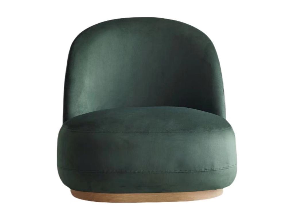 Fauteuil d'appoint en velours vert - dlz1766459796296