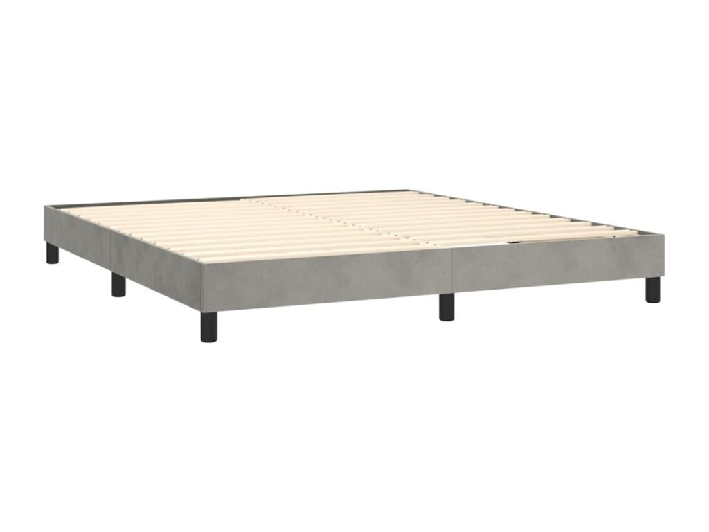 Matelas en velours gris, 160 x 200 cm