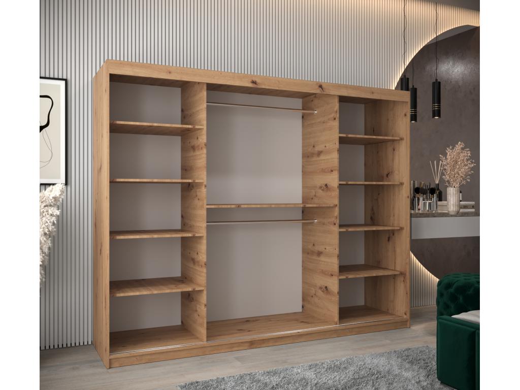 Armoire marron, 250 x 62 x 200 cm