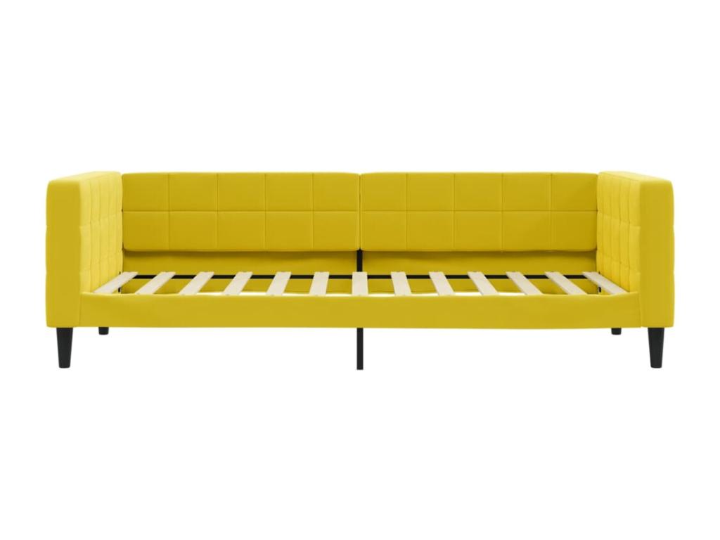 Matelas en velours jaune, 100 x 200 cm