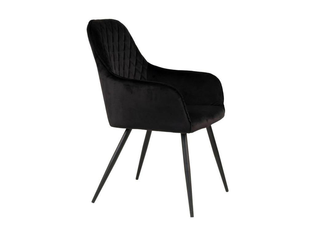 Fauteuil d'appoint en velours noir - dlz1766460034920