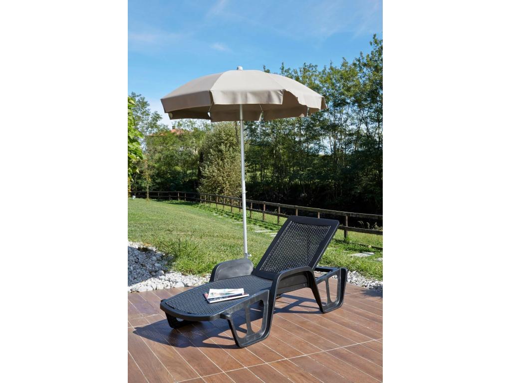 Chaise longue anthracite