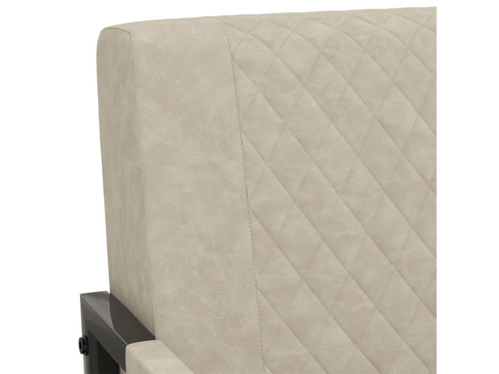 Fauteuil d'appoint en similicuir gris