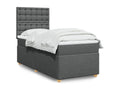 Matelas en tissu gris, 90 x 190 cm - dlz1766459330259