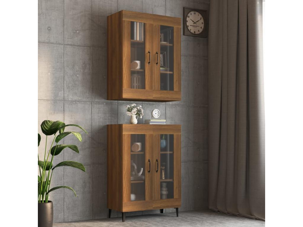 Armoire en chêne brun, 69,5 x 34 x 90 cm