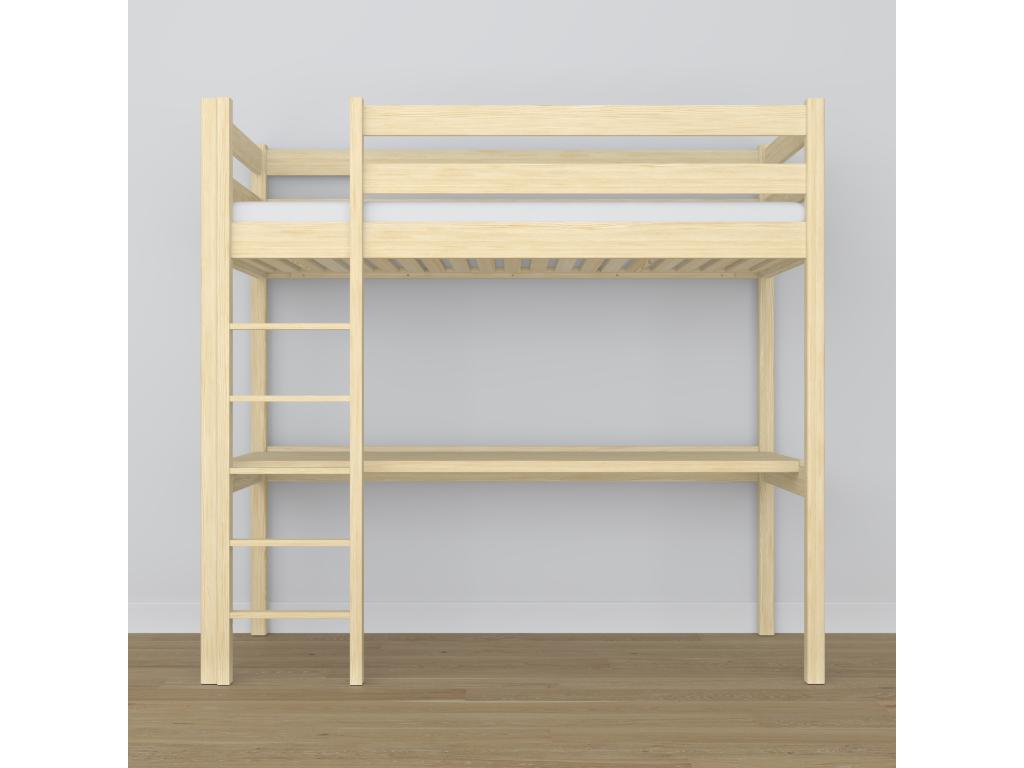 Lit en pin jaune, 120 x 180 cm