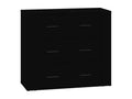 Buffet en bois d'ingénierie noir, 80 x 33 x 70 cm