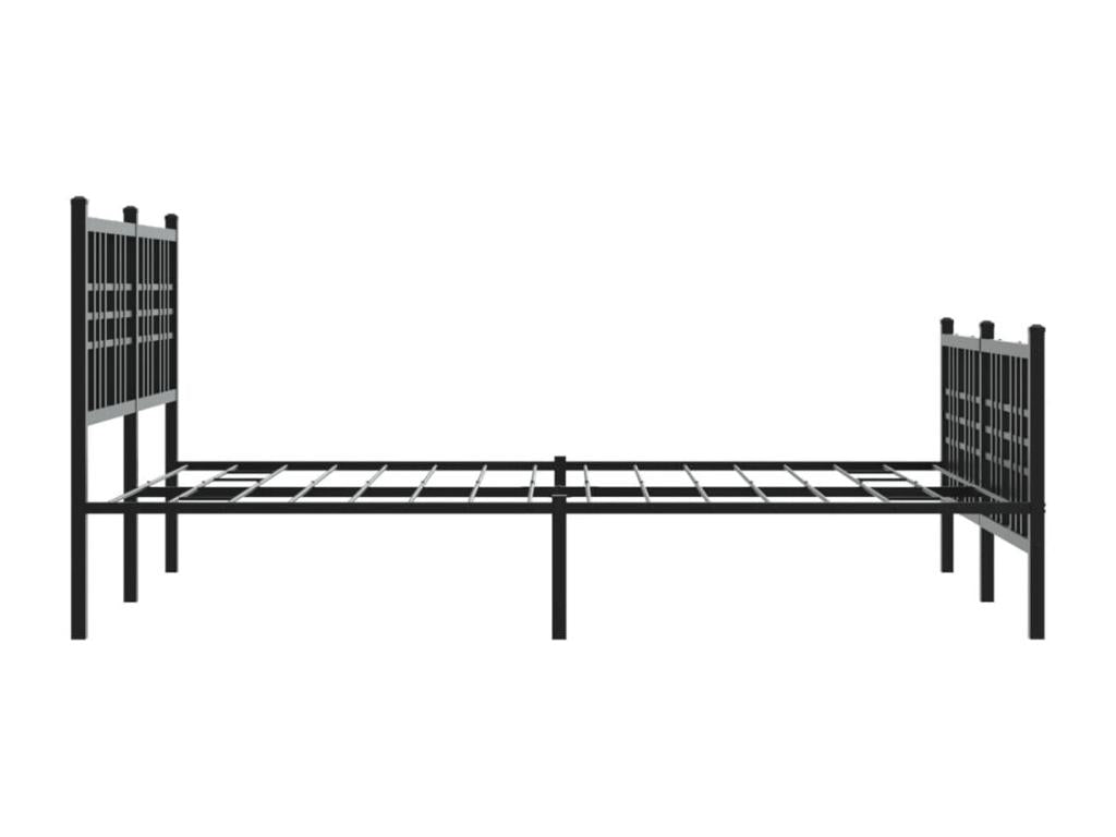 Cadre de lit en métal noir, 137 x 190 cm