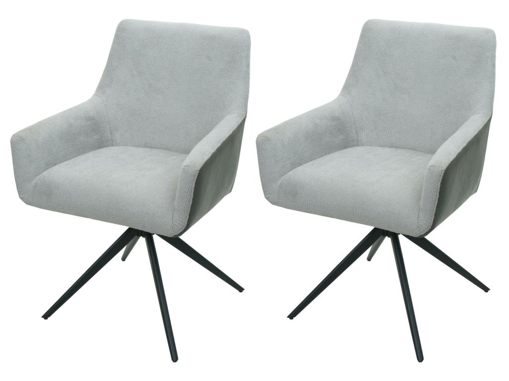 Fauteuil en similicuir gris