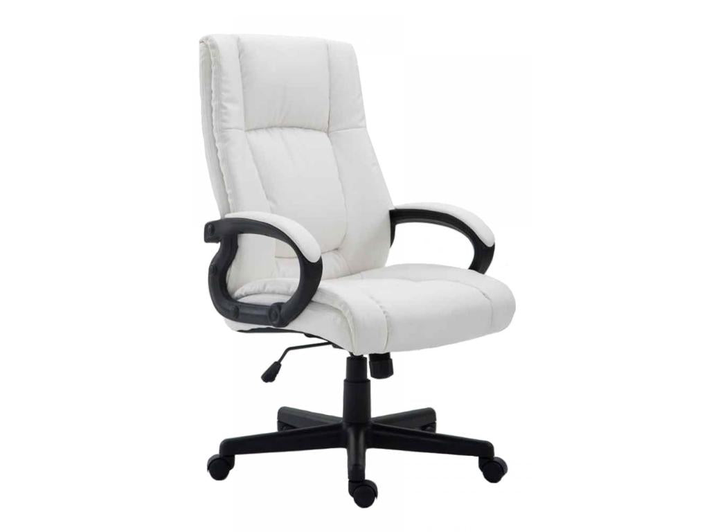 Fauteuil en similicuir blanc - dlz1766459664004