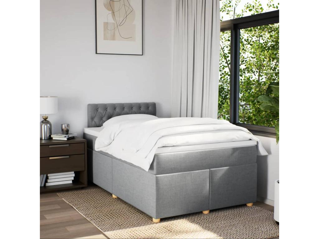 Matelas en tissu gris, 120 x 200 cm