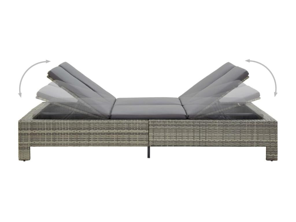 Mobilier de maison en résine tressée grise - dlz1766459813351