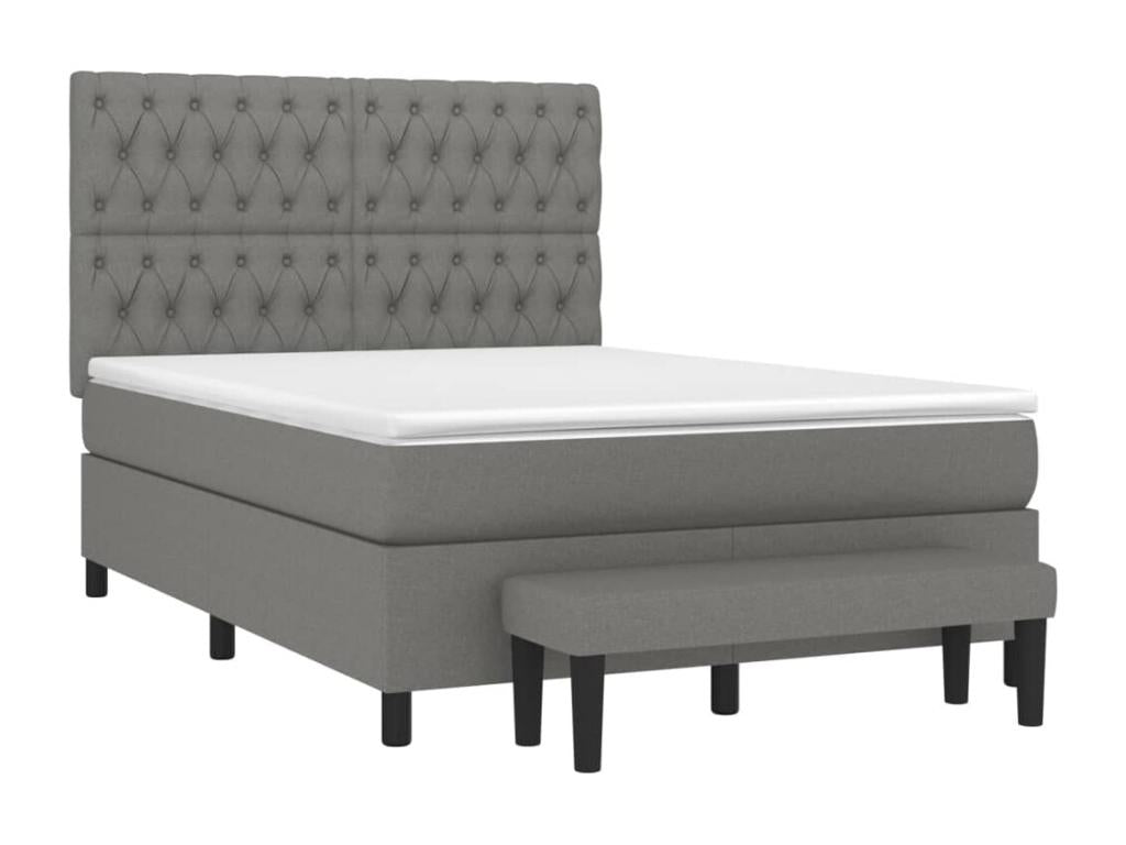 Matelas en tissu gris, 140 x 200 cm