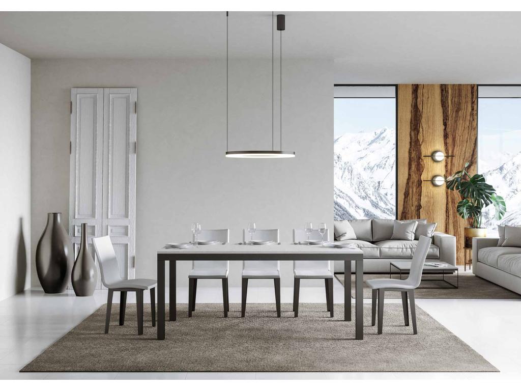 Table blanche, 90 x 160 cm