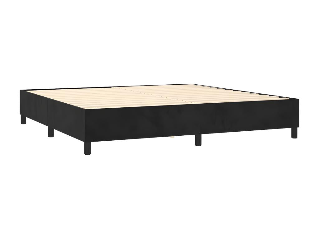 Matelas en velours noir, 200 x 200 cm